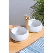 Acar Pamira Standlı 2 Li Porselen Kase Seti MST481