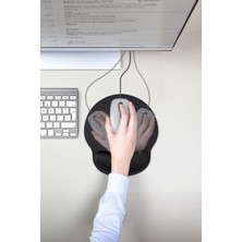 Bilek Destekli Jel Dolgulu Siyah Ergonomik Kaymaz Taban Mouse Pad Ev,ofis,oyun