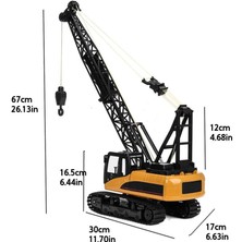 Huına 1/14 15 Kanal Yüksek Kalite Rc Model Ekskavatör Paletli Vinç Uzaktan Kumandalı Metal İş Makinası - 2.4G Full Fonksiyon Sesli Ve Işıklı - 1572