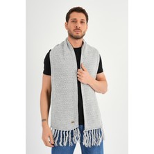 Alexandergardı Örgü Detaylı Püsküllü Atkı (E22-18843)