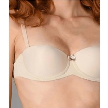 Nbb 3520 Kadın Destekli Mikro Dolgulu Straplez Sütyen - Nbb - Ten