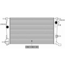 Kale 355840 Radyatör Renault Fluence-Megane Cc-Megane Iıı Radyatör Al Brz 652X388X26 214100016R