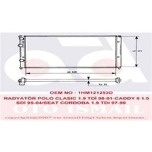 Valeo 731268 Motor Radyatör Cordoba Ibiza Inca Golf Iıı Caddy Polo Classic 1.6 1.9sdı 1.7sdı 1HM121253D