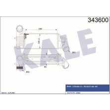 Kale 343600 Turbo Soğutucu Radyatör Intercooler P406 P607 C5 DW10ATED 2.0hdı 8V DW12TED4 2.2hdı 16V Ölçü 298X133.4X85 0384F3
