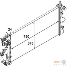 Mahle-Knecht-Behr CR881000P Radyatör Ducato-Boxer-Jumper 2.2 Hdı 06 Klimasız Mek 780X374X24 1349196080