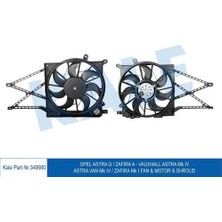 Kale 349980 Radyatör Fan Davlumbazı Zafira A Z16XE 1314539