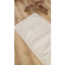 Seccade Naturel Düz Ham Keten Yumuşak Dolgulu 70X115 Camii 3