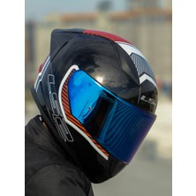 Ls2 Rapid 2 Extra Race Full Face Motosiklet Kaskı Yarış Spoiler +  Şeffaf + Gökkuşağı Vizörlü