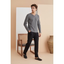 Elitepoint V Yaka Erkek Pijama Takımı 1251