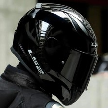 Ls2 Rapid 2 Mat Siyah Kask Polikarbonat Malzeme ile Çıkarılabilir Kablo Özelliği L Beden