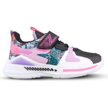 M.P. Mp 242-3325 Çocuk Spor Ayakkabı - Siyah-Mor - 27