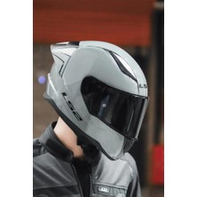 Ls2 Rapid 2 Full Face Motosiklet Kaskı Nardo Gri Renkli Siyah Vizör ile Hipoalerjenik İç Astar