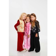 Pamila Butik Kız Çocuk Triko Yelekli  Alt Üst Takım