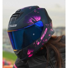 Ls2 Storm 2 Burst Full Face Motosiklet Kaskı Gökkuşağı Vizörlü