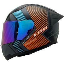 Ls2 Rapid 2 Extra Race Full Face Motosiklet Kaskı Yarış Spoiler +  Şeffaf + Gökkuşağı Vizörlü