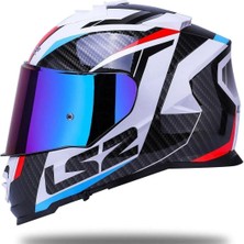 Ls2 Storm 2 Racer Full Face Motosiklet Kaskı Şeffaf + Gökkuşağı Vizörlü