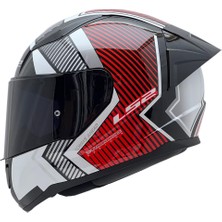 Ls2 Rapid 2 Extra Race Full Face Motosiklet Kaskı Yarış Spoiler +  Siyah Vizörlü