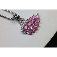 Zéynn Per La Felìcìtà Brillante Kuğu Figürlü Kadın Çelik Kolye