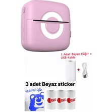 Mini Akıllı Pembe Yazıcı Cep Telefonu Bluetooth Taşınabilir Termal Fotoğraf Etiket