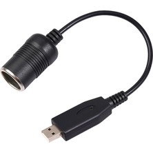 Faith Kablolu Kumanda Dönüştürücü Adaptör USB Bağlantı Noktasından 12V Araç Çakmak Soketine (Yurt Dışından)