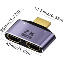 Faith LED Işıklı HDMI Uyumlu 1'i 2 Çıkışlı Splitter Adaptörü (Yurt Dışından)