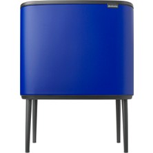 Koyu Mavi Dokunmatik Çöp Kutusu 11+23L