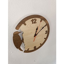 GHY Ahşap Dekoratif Kuş Desenli Duvar Saati