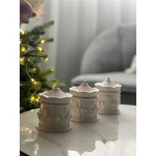 Mandalin Art Studio Müzik Kutusu Görünümlü Dekoratif Beton Kapaklı Kutu, Kase