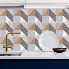 Mutfak Tezgah Arası Kendinden Yapışkanlı Folyo Kaplama Taş Desen 60 cm  x 100  cm