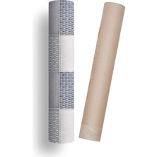 Mutfak Tezgah Arası Kendinden Yapışkanlı Folyo Kaplama Taş Desen Gri-Mavi 60 cm  x 100 cm