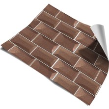 Mutfak Tezgah Arası Kendinden Yapışkanlı Folyo Kaplama Fayans Taş Desen Bakır-Bronz 60 cm  x 100 cm