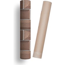 Mutfak Tezgah Arası Kendinden Yapışkanlı Folyo Kaplama Fayans Taş Desen Bakır-Bronz 60 cm  x 100 cm