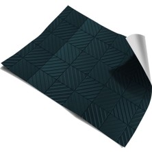 Mutfak Tezgah Arası Kendinden Yapışkanlı Folyo Kaplama Taş Desen Petrol Yeşili 60 cm  x 100 cm