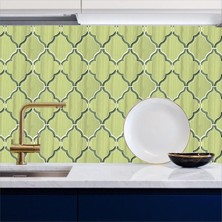 Mutfak Tezgah Arası Kendinden Yapışkanlı Folyo Kaplama Taş Desen Geometrik 60 cm  x 100 cm