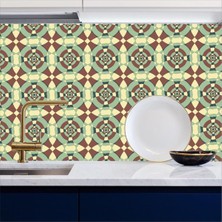 Mutfak Tezgah Arası Kendinden Yapışkanlı Folyo Kaplama Yeşil 60 cm  x 100 cm