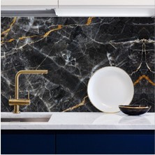 Mutfak Tezgah Arası Kendinden Yapışkanlı Folyo Kaplama Mermer Desen 60 cm  x 100 cm