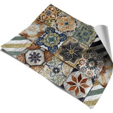 Mutfak Tezgah Arası Kendinden Yapışkanlı Folyo Kaplama Eskitme Taş Desen 60 cm  x 100 cm