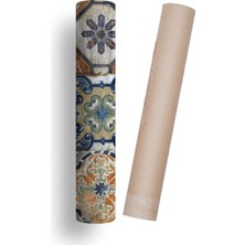 Mutfak Tezgah Arası Kendinden Yapışkanlı Folyo Kaplama Eskitme Taş Desen 60 cm  x 100 cm