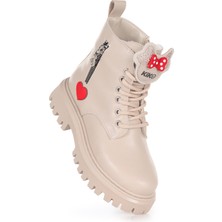 Kiko Kids Bella Günlük Fermuarlı Kız Çocuk Bot Ayakkabı