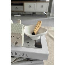Mandalin Art Studio Hm Tasarımlı Dekoratif Beton Mumluk | Beyaz