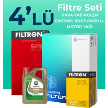 Filtron HONDA HR-V 1.5 Benzin Filtre Bakım Seti Castrol Motor Yağlı (2015-2021) 4 Lü