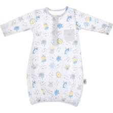 Baby Night Store Desenli %100 Pamuklu Cep Detaylı Bebek Geceliği