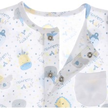 Baby Night Store Desenli %100 Pamuklu Cep Detaylı Bebek Geceliği