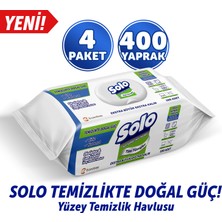 Solo Temizlikte Doğal Güç Okaliptus&Çam Esintisi Yüzey Temizlik Havlusu 4'lü 400 Yaprak