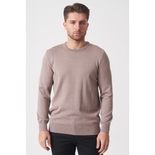 White Stone Rio De Janeiro WTRK1000 O Yaka Slim Fit Pamuklu Triko Taş Melanj