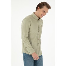 U.S. Polo Assn. Erkek Açık Haki Gömlek Desenli 50291395-VR183