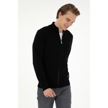 U.S. Polo Assn. Erkek Siyah Basic Triko Hırka 50298268-VR046