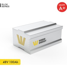 Werer Energy 48V 100Ah LiFePO4 Block Series Bluetooth'lu Lityum Demir Fosfat Akü