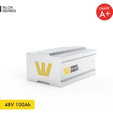 Werer Energy 48V 100Ah LiFePO4 Block Series Bluetooth'lu Lityum Demir Fosfat Akü