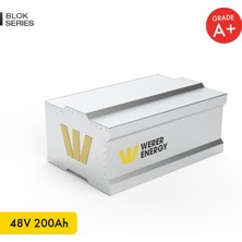 Werer Energy 48V 200Ah LiFePO4 Block Series Bluetooth'lu Lityum Demir Fosfat Akü